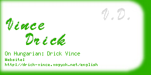 vince drick business card